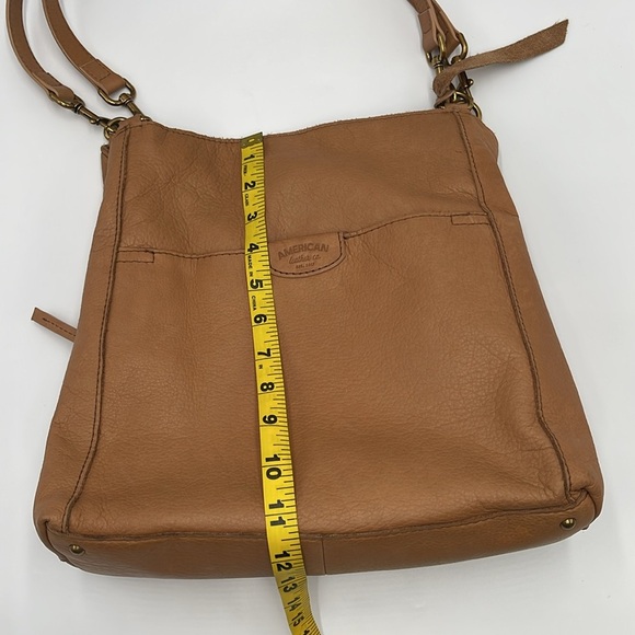 American Leather Co. Shoulder Bag - Caramel Brown 100% Leather - Double Straps - Picture 11 of 16